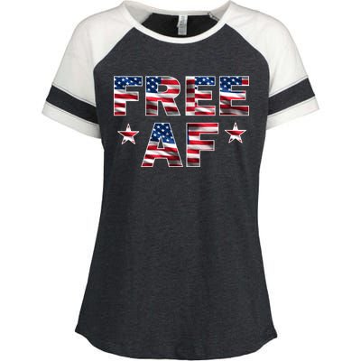 FREE AF American Pride USA Enza Ladies Jersey Colorblock Tee