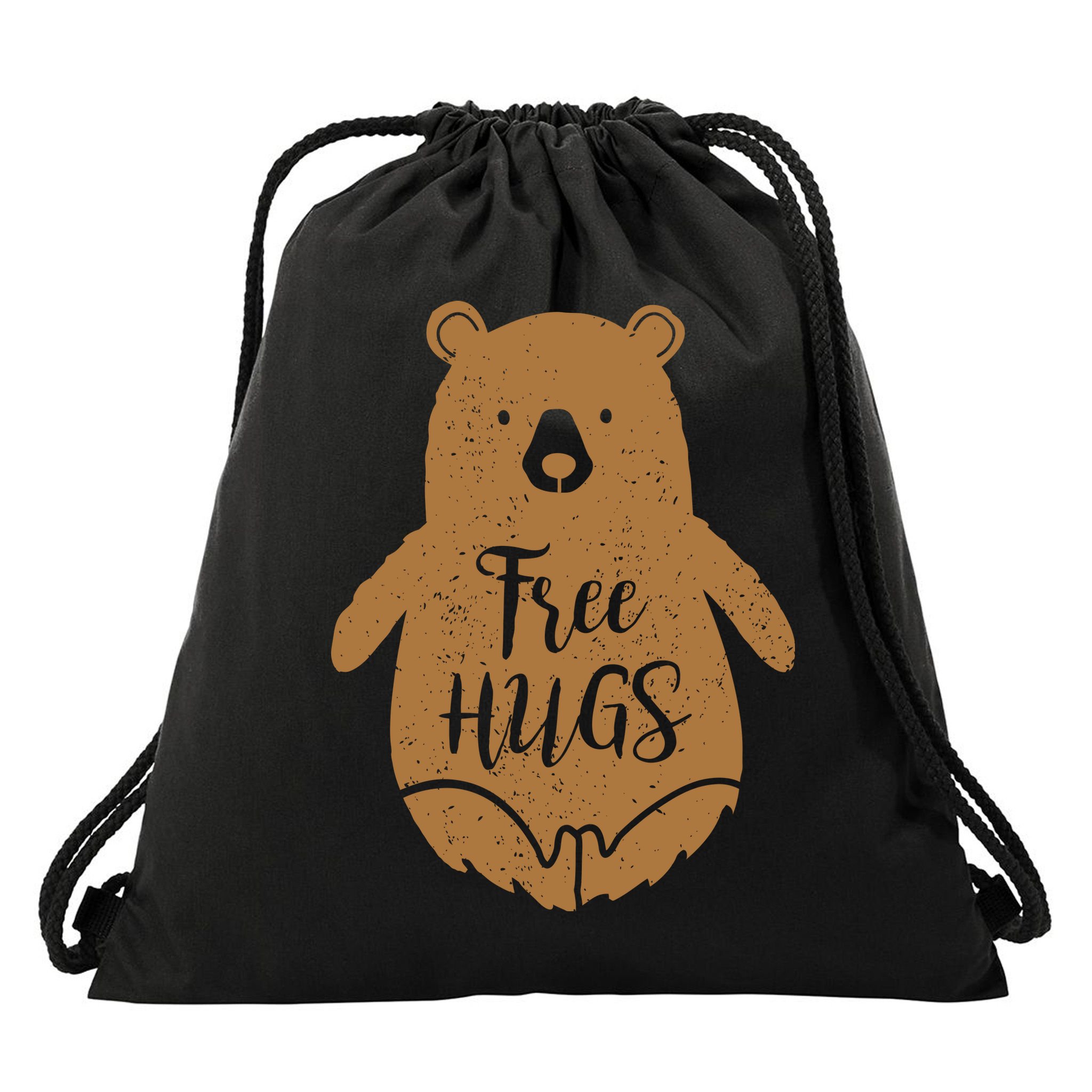 Free Bear Hugs Drawstring Bag