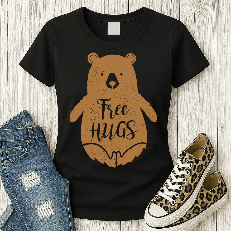 Free Bear Hugs Womens T-Shirt