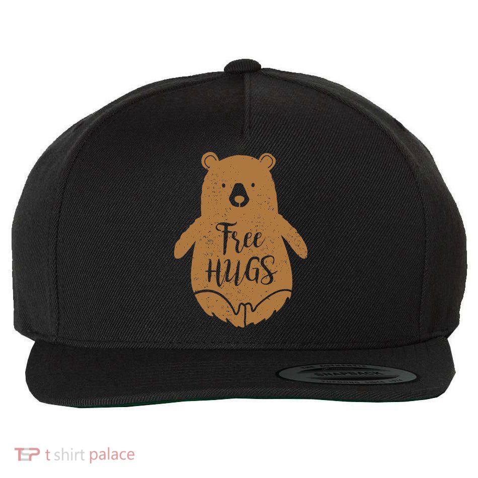 Free Bear Hugs Wool Snapback Cap