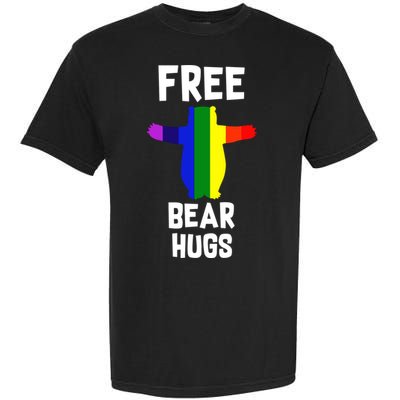 Free Bear hugs Gay Pride Garment-Dyed Heavyweight T-Shirt