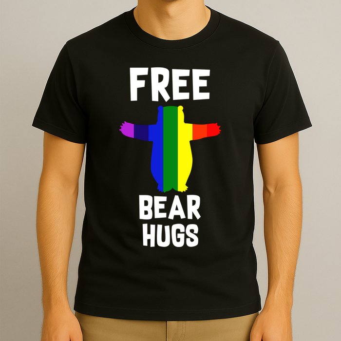 Free Bear hugs Gay Pride T-Shirt