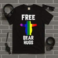 Free Bear hugs Gay Pride T-Shirt