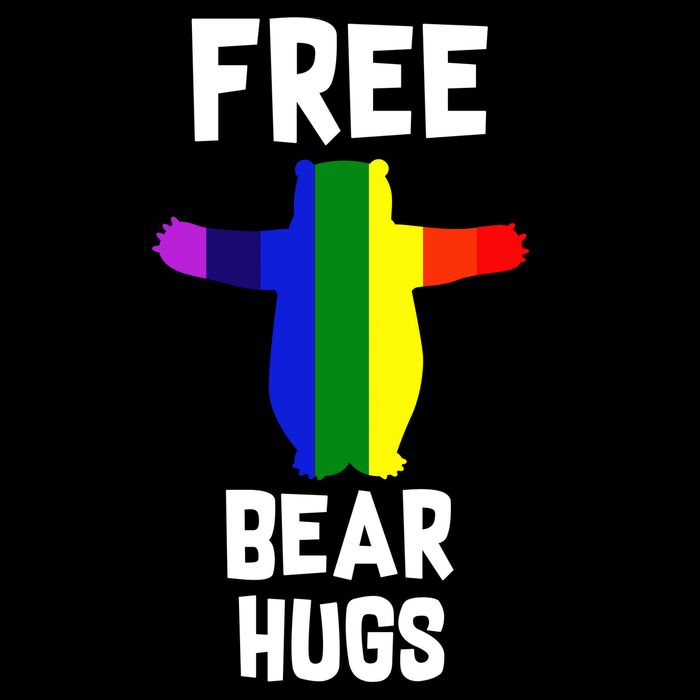 Free Bear hugs Gay Pride T-Shirt