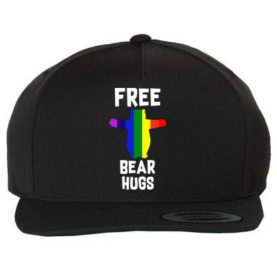 Free Bear hugs Gay Pride Wool Snapback Cap
