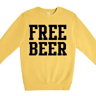 Free Beer Logo Premium Crewneck Sweatshirt