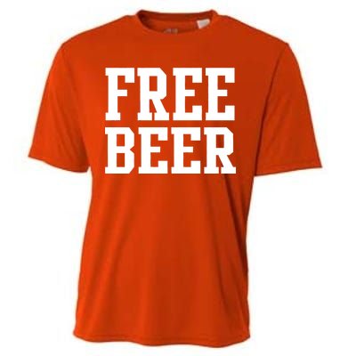 Free Beer Logo Cooling Performance Crew T-Shirt