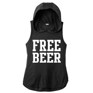 Free Beer Logo Ladies PosiCharge Tri-Blend Wicking Draft Hoodie Tank