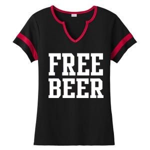 Free Beer Logo Ladies Halftime Notch Neck Tee