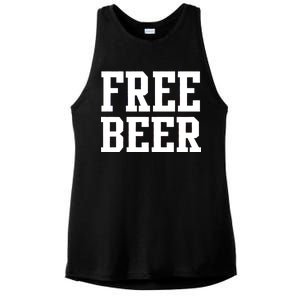 Free Beer Logo Ladies PosiCharge Tri-Blend Wicking Tank