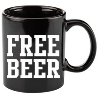 Free Beer Logo 11oz C Handle Ceramic Mug