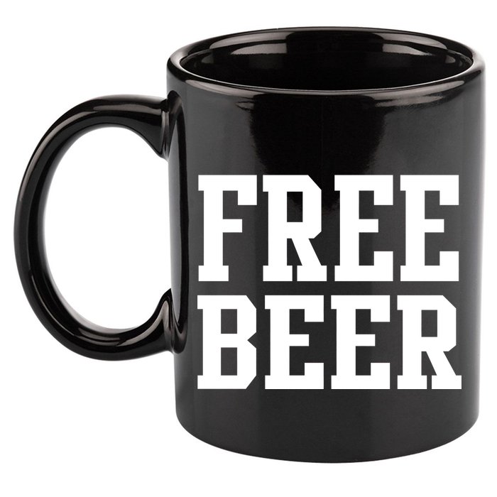 Free Beer Logo 11oz C Handle Ceramic Mug
