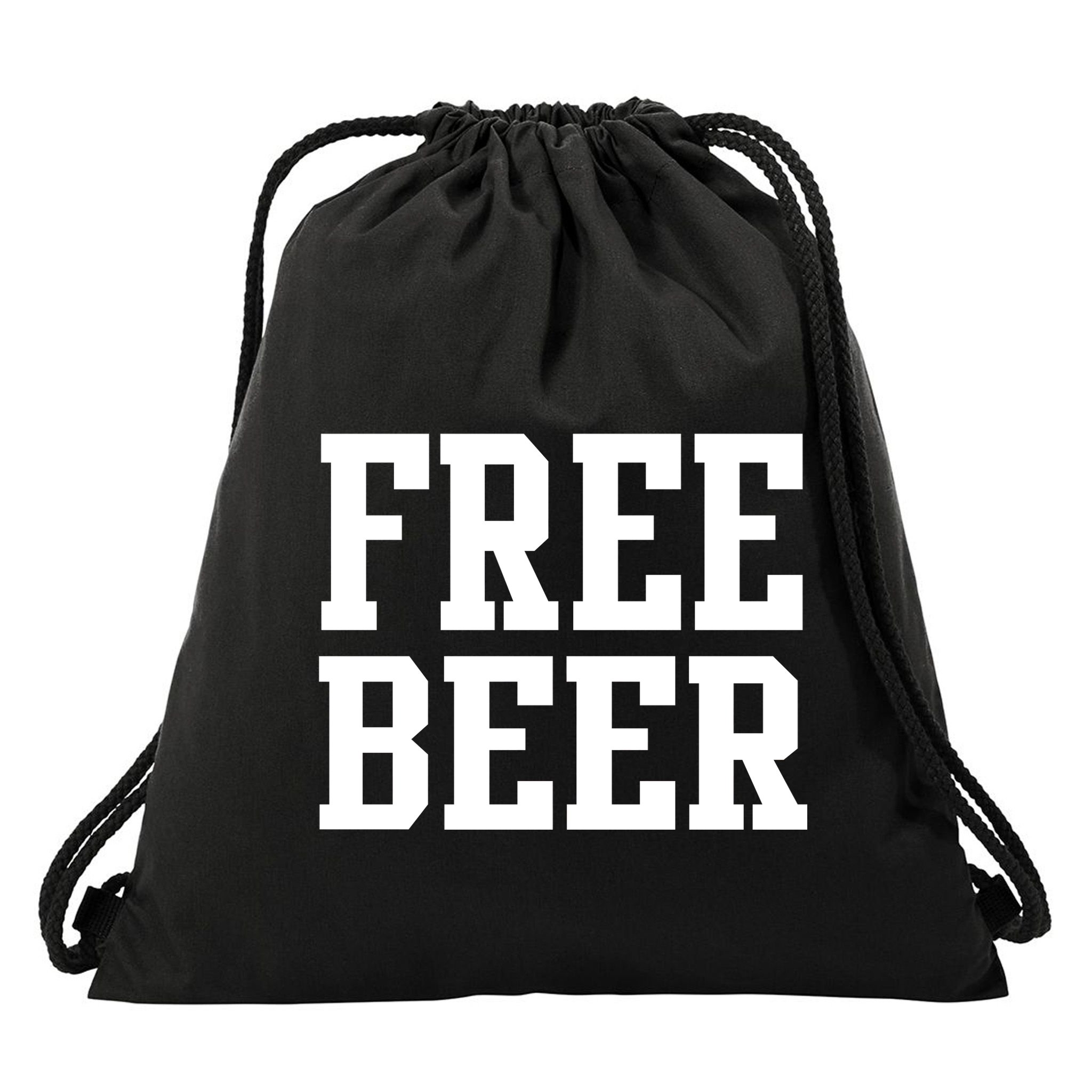 Free Beer Logo Drawstring Bag