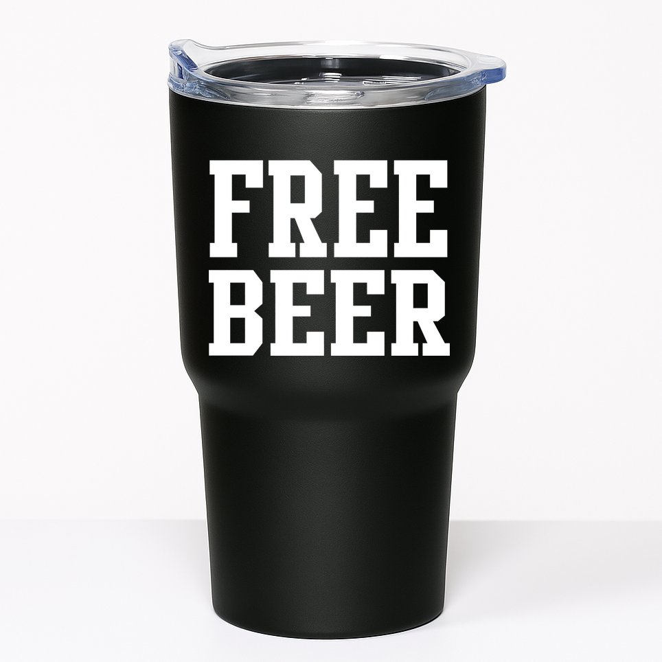 Free Beer Logo Tumbler