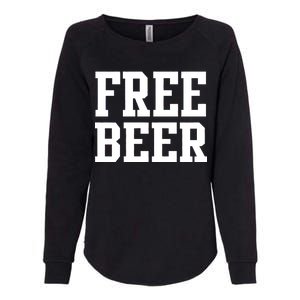 Free Beer Logo Womens California Wash Sweatshirt