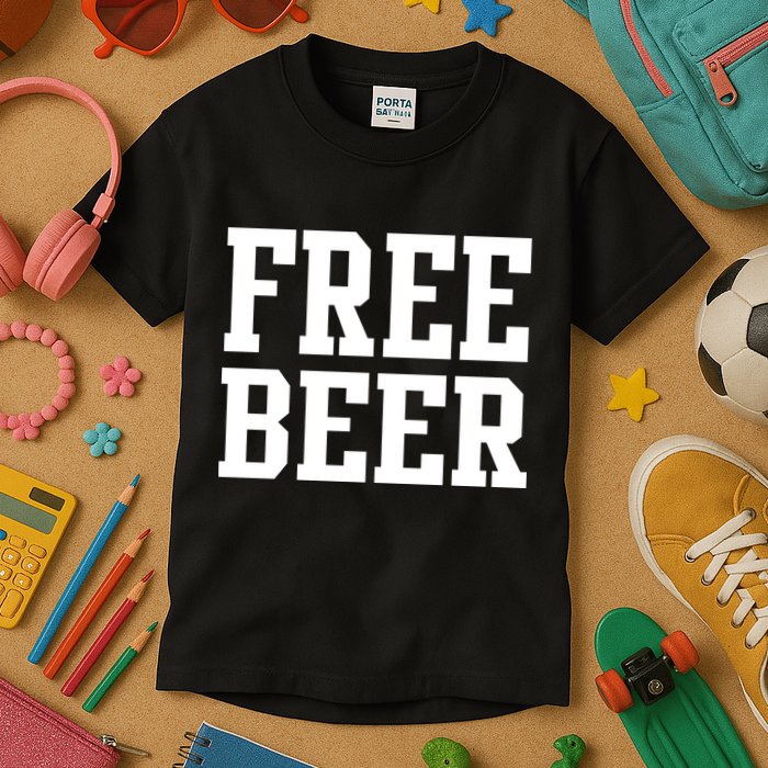 Free Beer Logo Kids T-Shirt