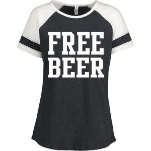 Free Beer Logo Enza Ladies Jersey Colorblock Tee