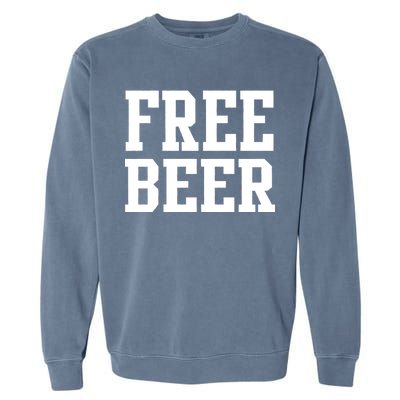 Free Beer Logo Garment-Dyed Sweatshirt