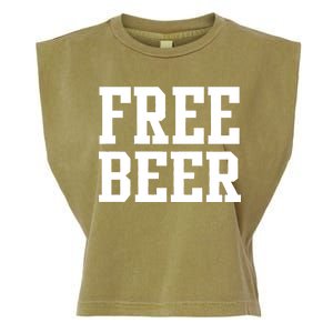 Free Beer Logo Garment-Dyed Women's Muscle Tee