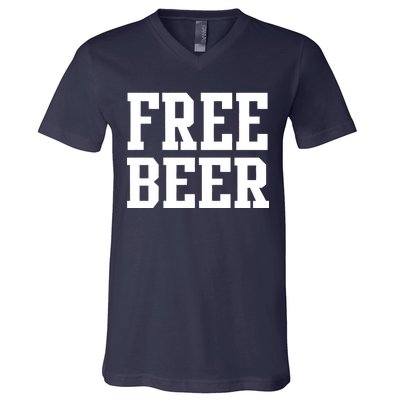 Free Beer Logo V-Neck T-Shirt