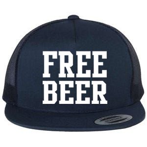 Free Beer Logo Flat Bill Trucker Hat