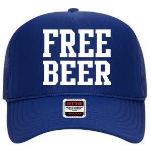 Free Beer Logo High Crown Mesh Back Trucker Hat