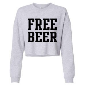 Free Beer Logo Cropped Pullover Crew