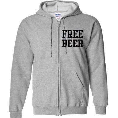 Free Beer Logo Full Zip Hoodie