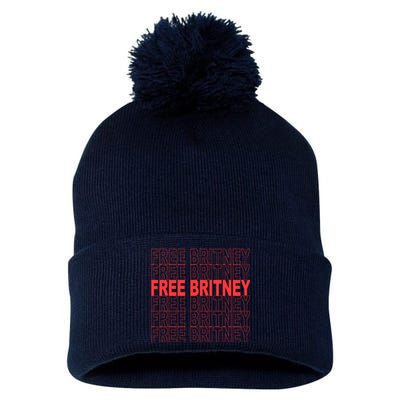 Free Britney Bag Logo Pom Pom 12in Knit Beanie