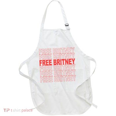 Free Britney Bag Logo Full-Length Apron With Pockets