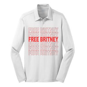 Free Britney Bag Logo Silk Touch Performance Long Sleeve Polo