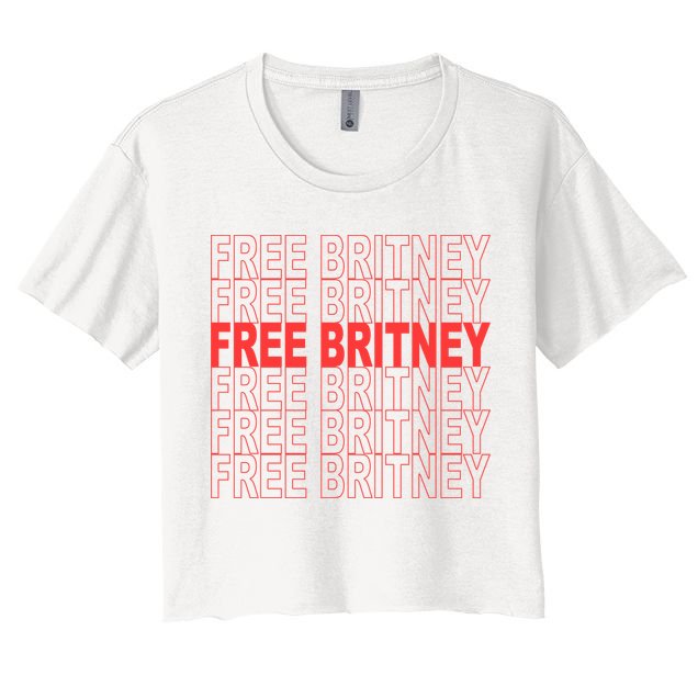 Free Britney Bag Logo Crop Top