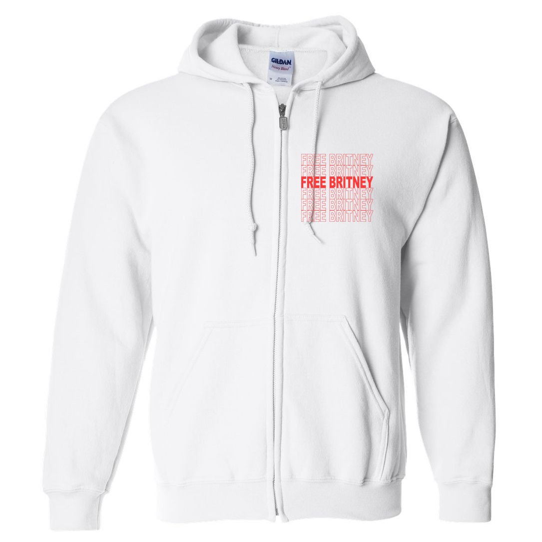 Free Britney Bag Logo Full Zip Hoodie