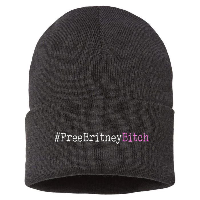 Free Britney B*tch Meme Sustainable Knit Beanie