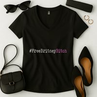 Free Britney B*tch Meme Women's V-Neck T-Shirt