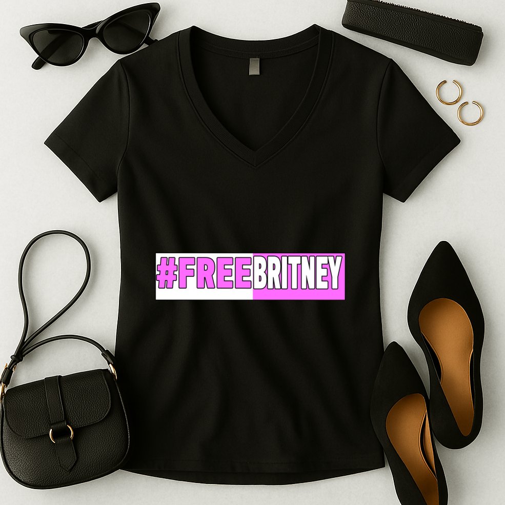 Free Britney Help Save Her Women's V-Neck T-Shirt