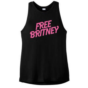 Free Britney Logo Ladies PosiCharge Tri-Blend Wicking Tank