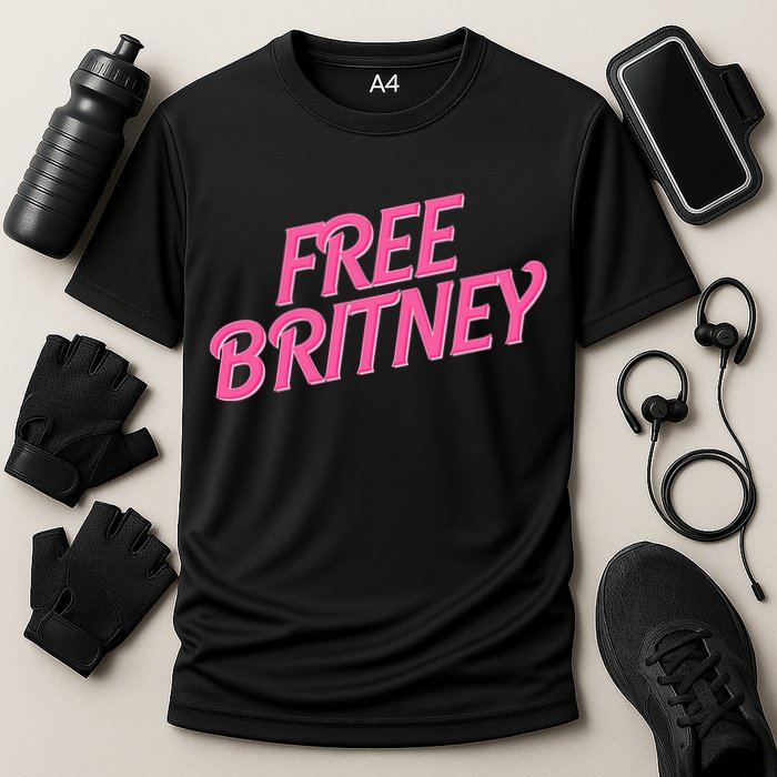 Free Britney Logo Cooling Performance Crew T-Shirt
