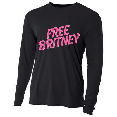 Free Britney Logo Cooling Performance Long Sleeve Crew