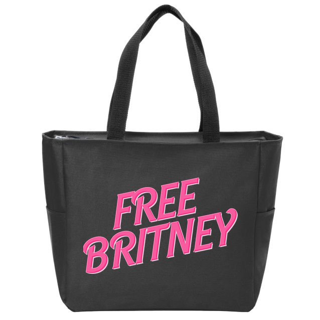 Free Britney Logo Zip Tote Bag