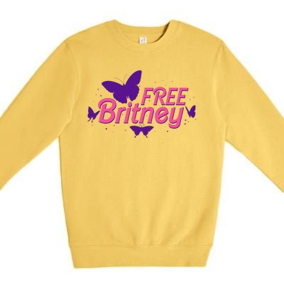 Free Britney Meme Butterflies Premium Crewneck Sweatshirt