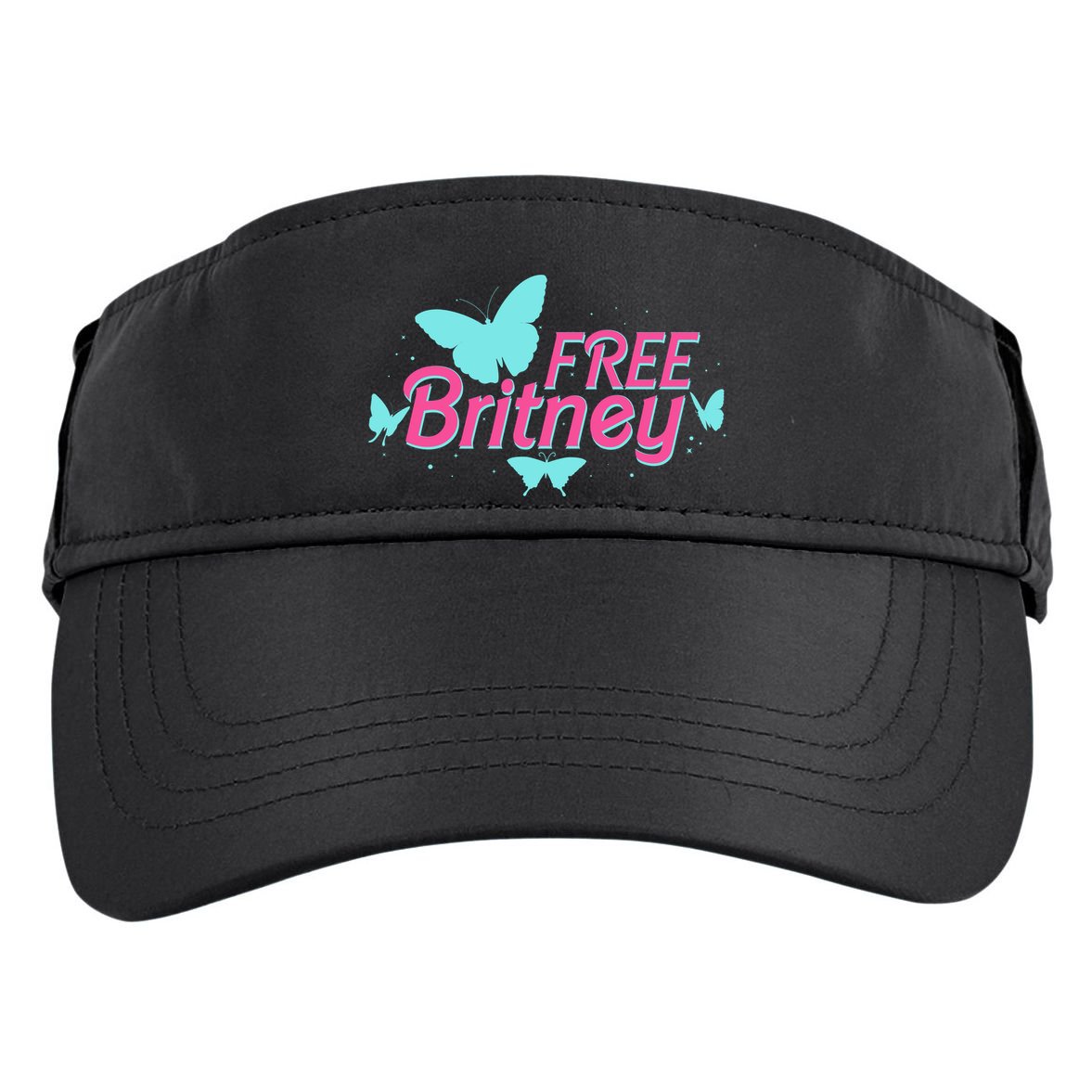 Free Britney Meme Butterflies Adult Drive Performance Visor