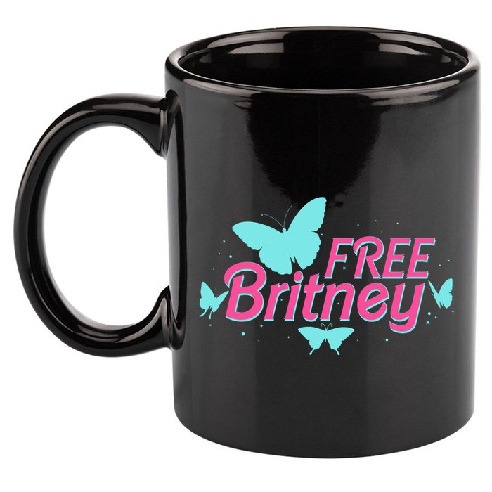 Free Britney Meme Butterflies 11oz C Handle Ceramic Mug