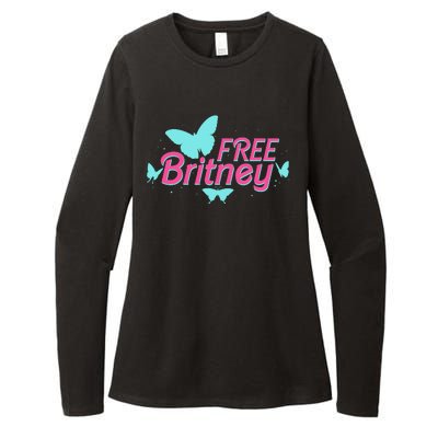 Free Britney Meme Butterflies Womens CVC Long Sleeve Shirt