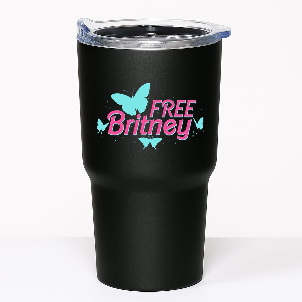 Free Britney Meme Butterflies Tumbler