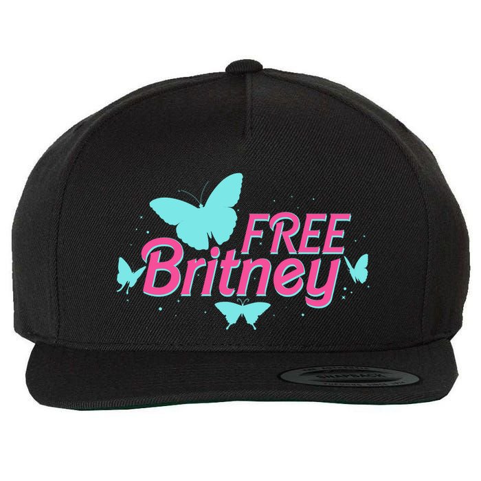 Free Britney Meme Butterflies Wool Snapback Cap