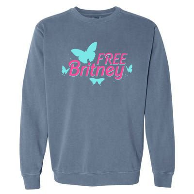 Free Britney Meme Butterflies Garment-Dyed Sweatshirt