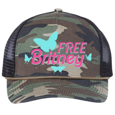 Free Britney Meme Butterflies Retro Rope Trucker Hat Cap