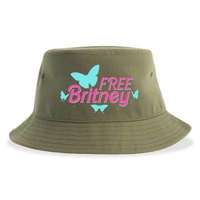 Free Britney Meme Butterflies Sustainable Bucket Hat