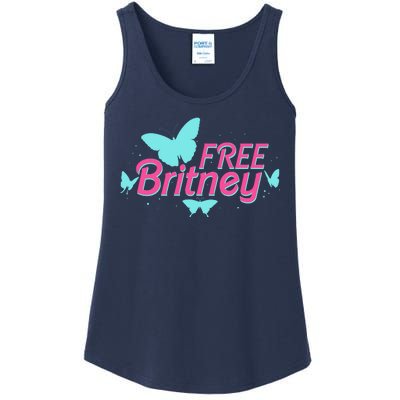 Free Britney Meme Butterflies Ladies Essential Tank